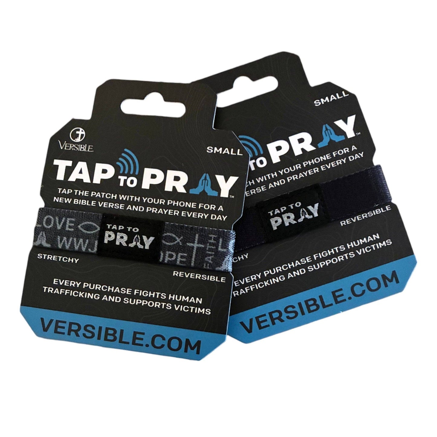 Versible - Tap To Pray® Wristband – Symbols of Faith - Grey