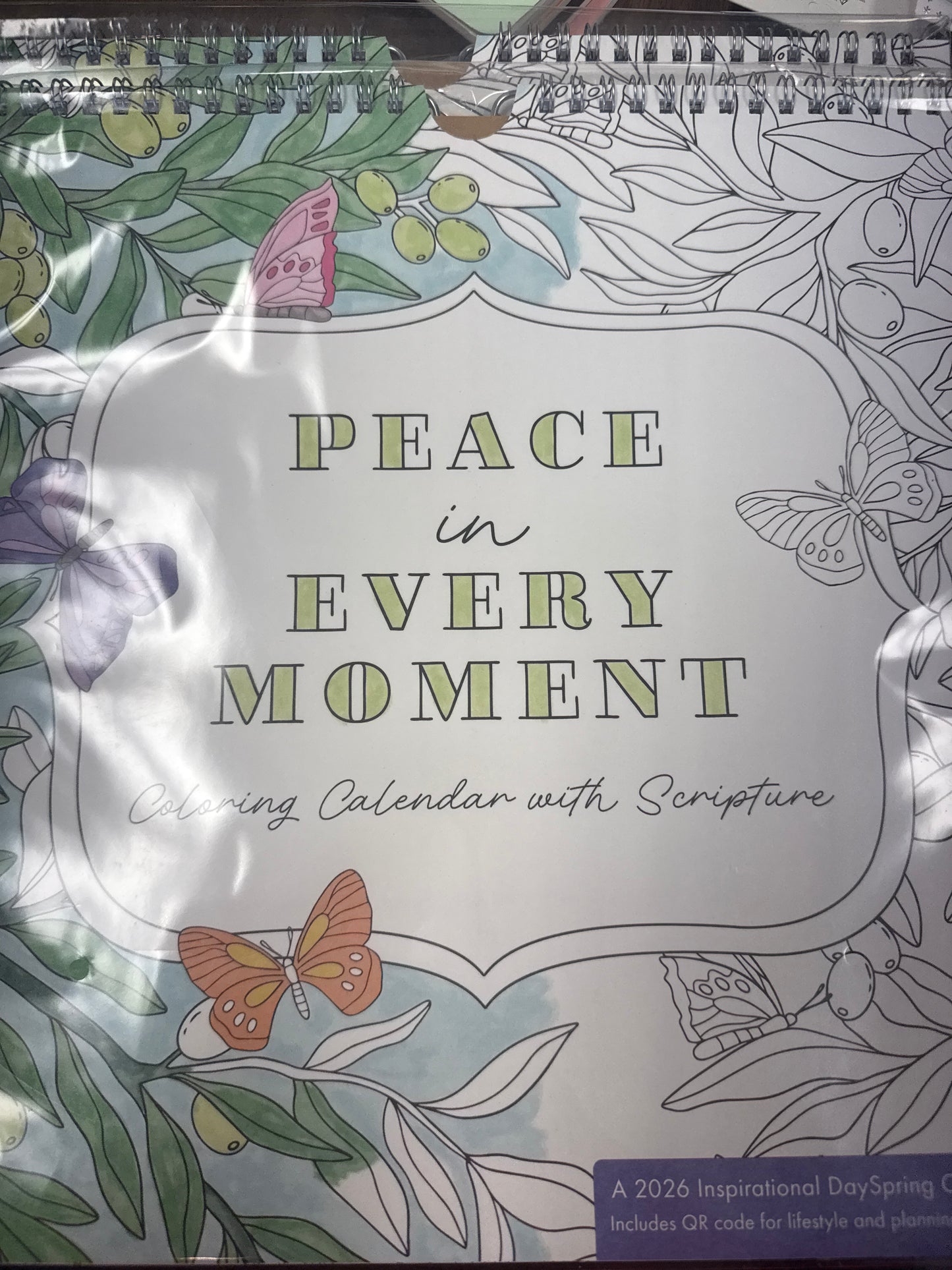 Peace in Every Moment- coloring calendar