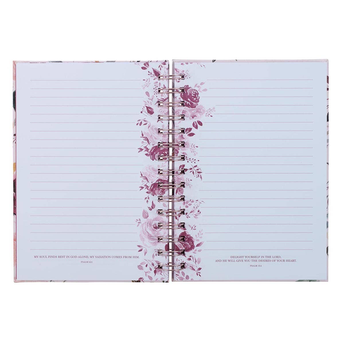 Christian Art Gifts - Journal Wirebound Pink Floral The Plans Jer. 29:11