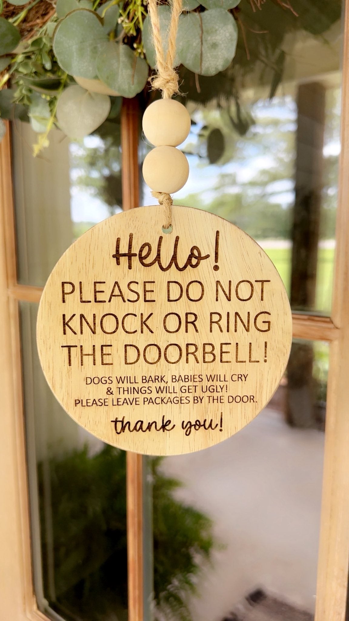 This Little Light of Mine Designs- Do not knock sign