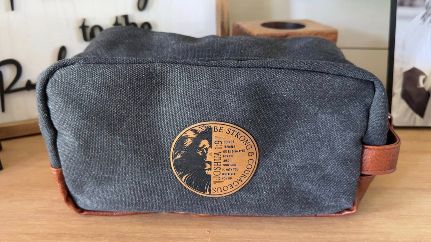 This Little Light of Mine Designs- Canvas Shaving Bag