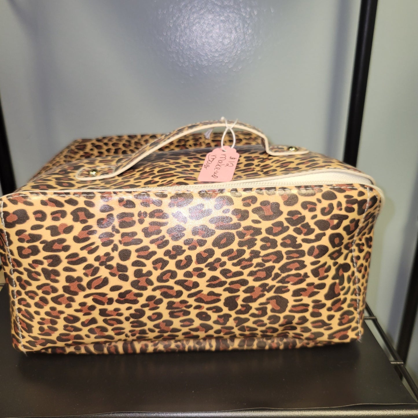 Saving Grace Tee Co- leopard print makeup bag