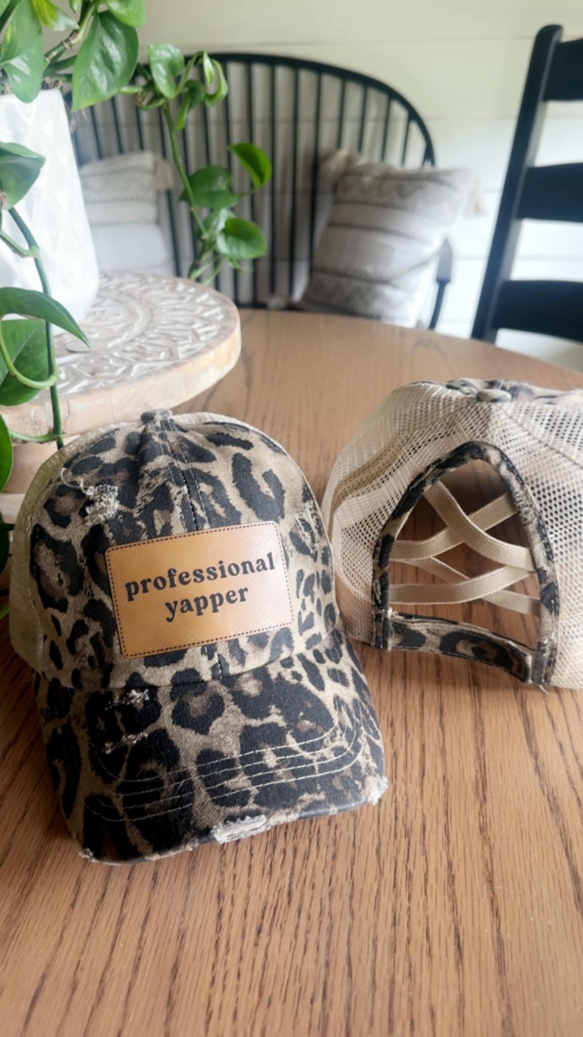 This Little Light of Mine Designs- Professional Yapper leopard hat