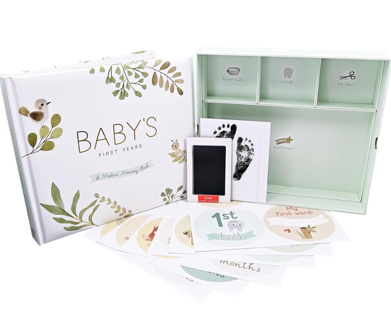 Baby’s first years- memory book with keepsake box