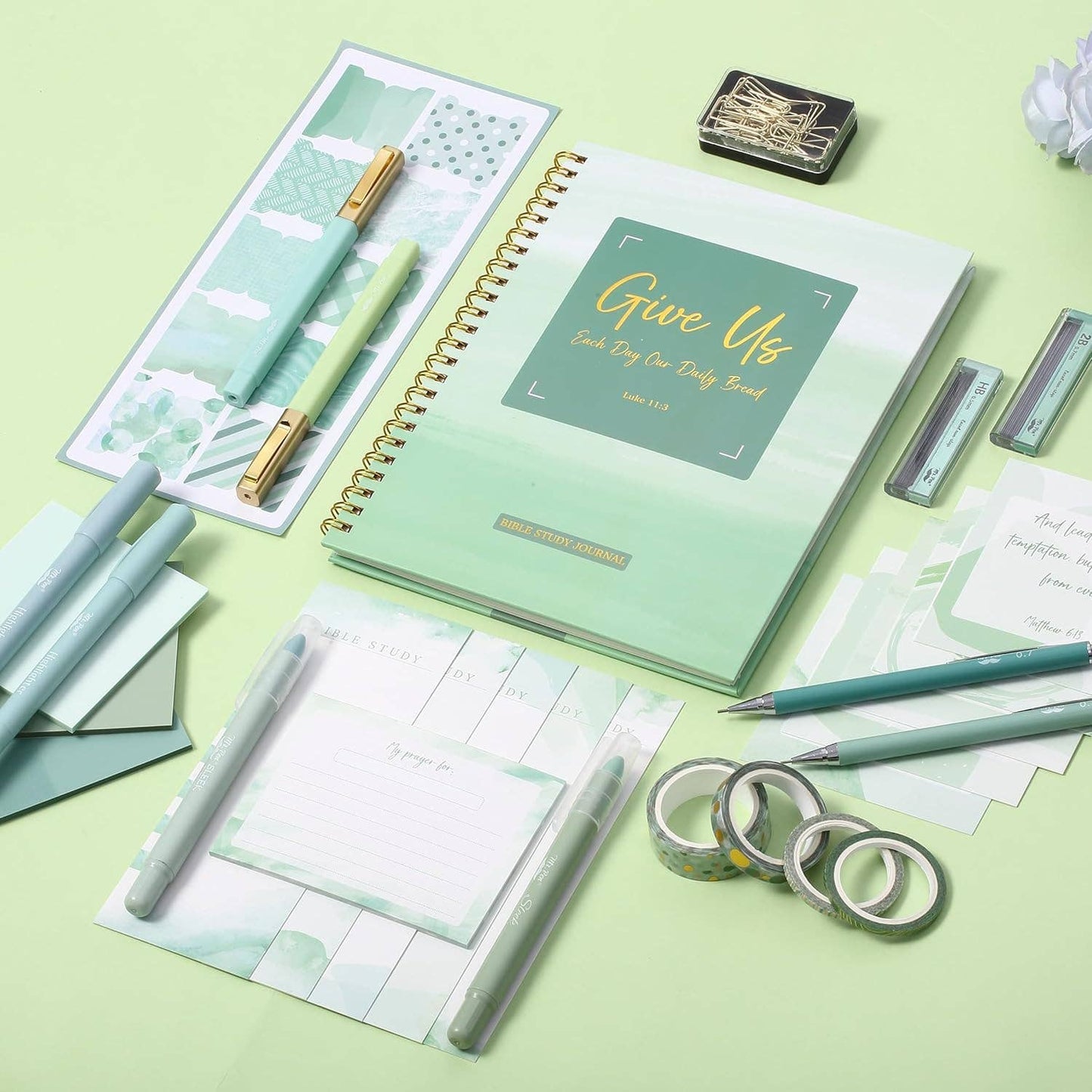 Mr. Pen - Mr. Pen- Bible Journaling Kit for Women, Forest Mist Color