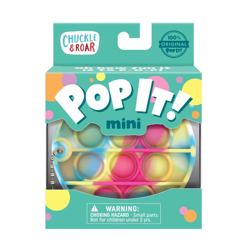 Chuckle & Roar Mini POP It! Bright Pastel Tie Dye Circle