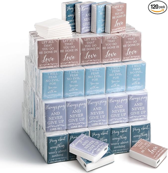 Christian Travel Tissues 3 Ply Bulk Bible Verse