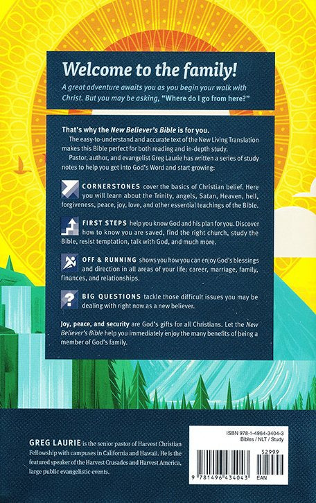 NLT New Believer's Bible: First Steps for New Christians, hardcover