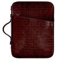 CROCO BIBLE COVER BURGUNDY XXL