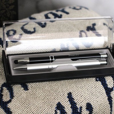 Adoration Pen and Pencil Gift Set, Black and Silver