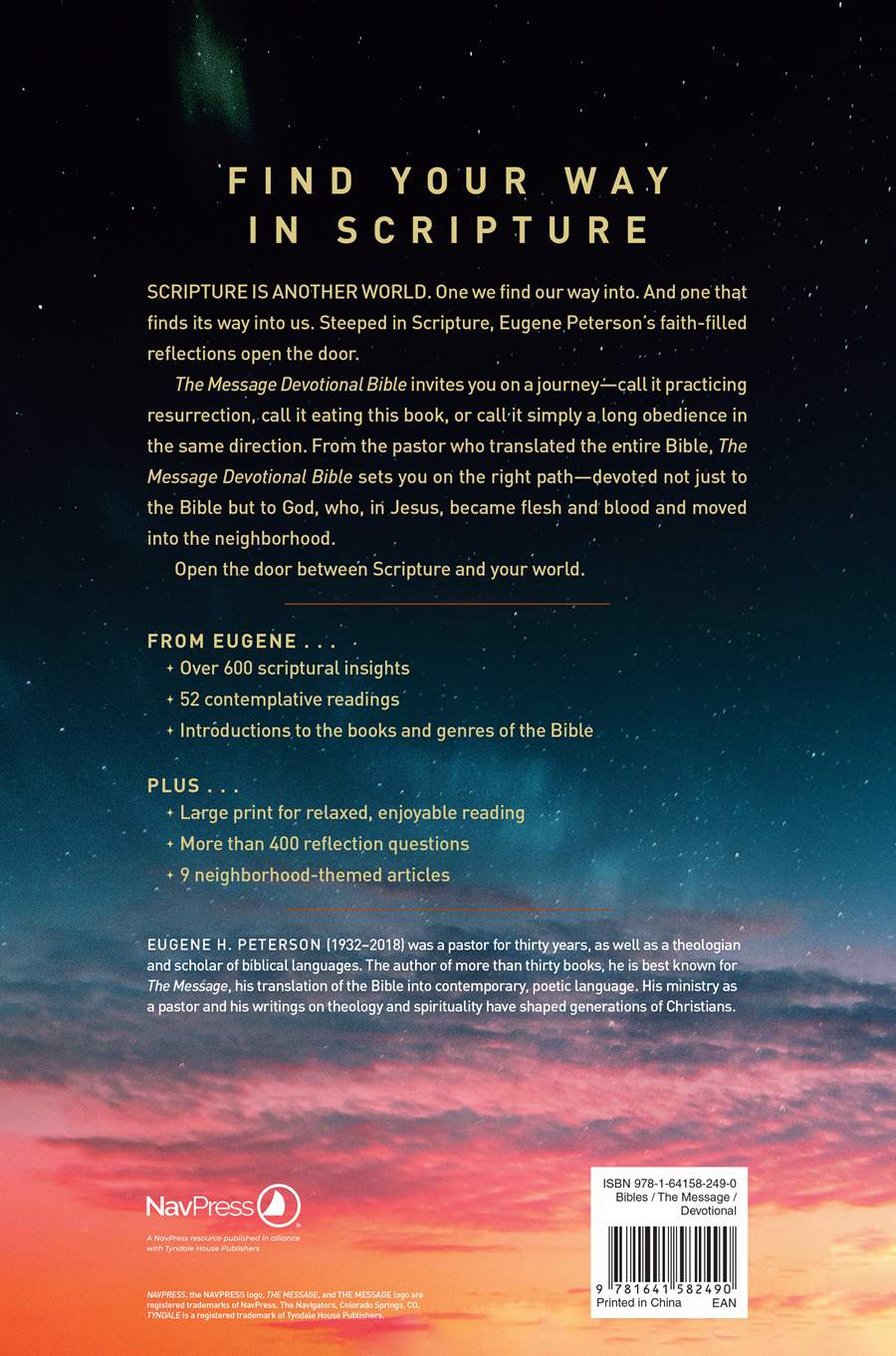 The Message Devotional Bible, Large Print