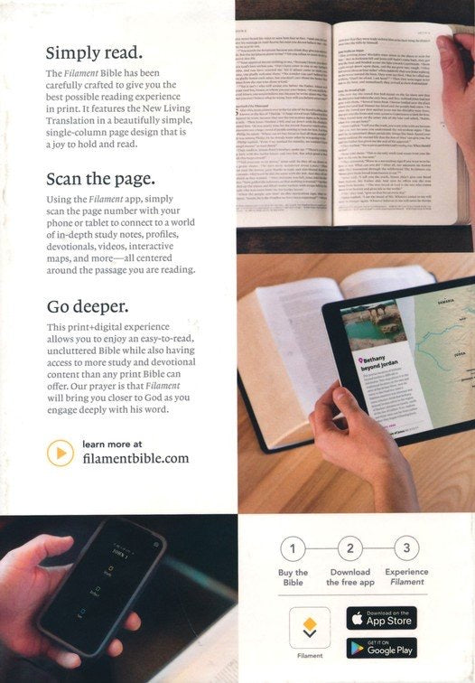 NLT Filament Bible--clothbound hardcover, gray (indexed)