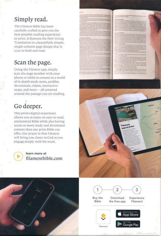 NLT Filament Bible--clothbound hardcover, midnight blue (indexed)