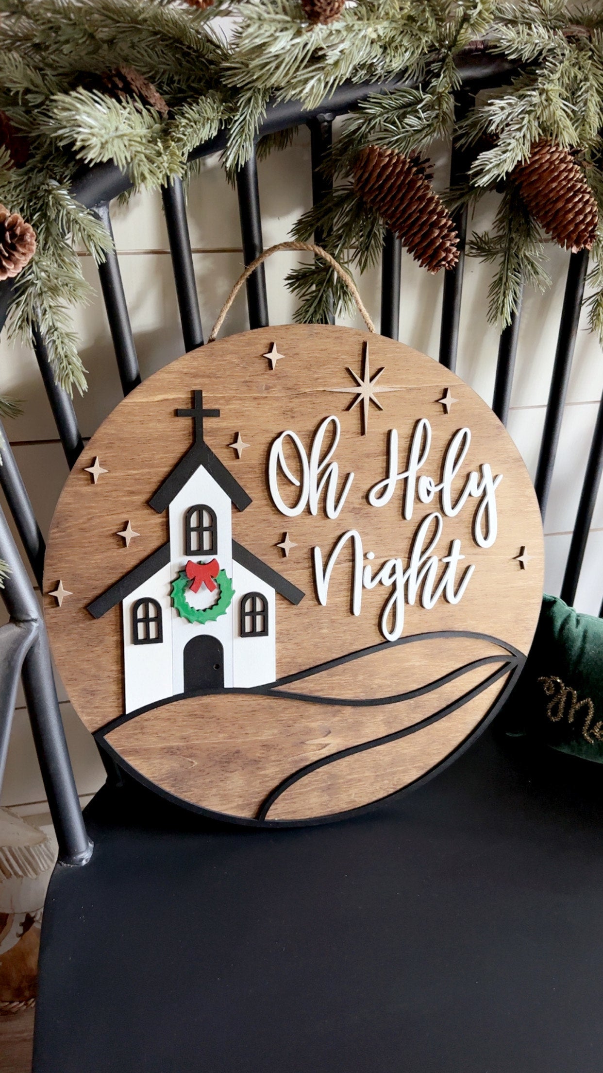 This Little Light Of Mine Designs-Door hanger -18” round - 65.00