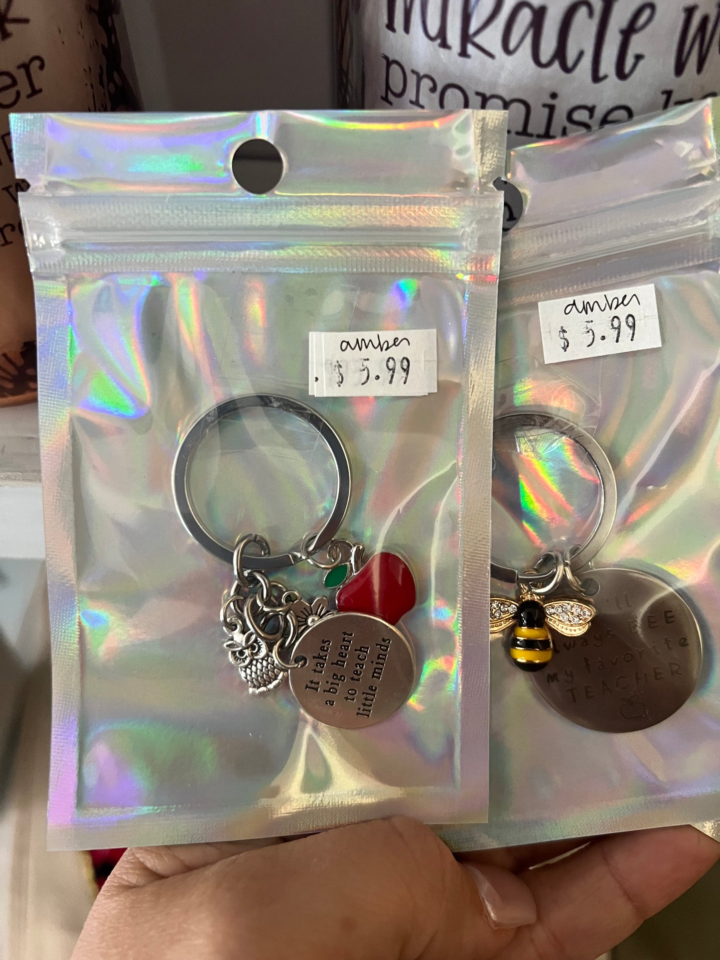 Teacher keychain Artwork by amber