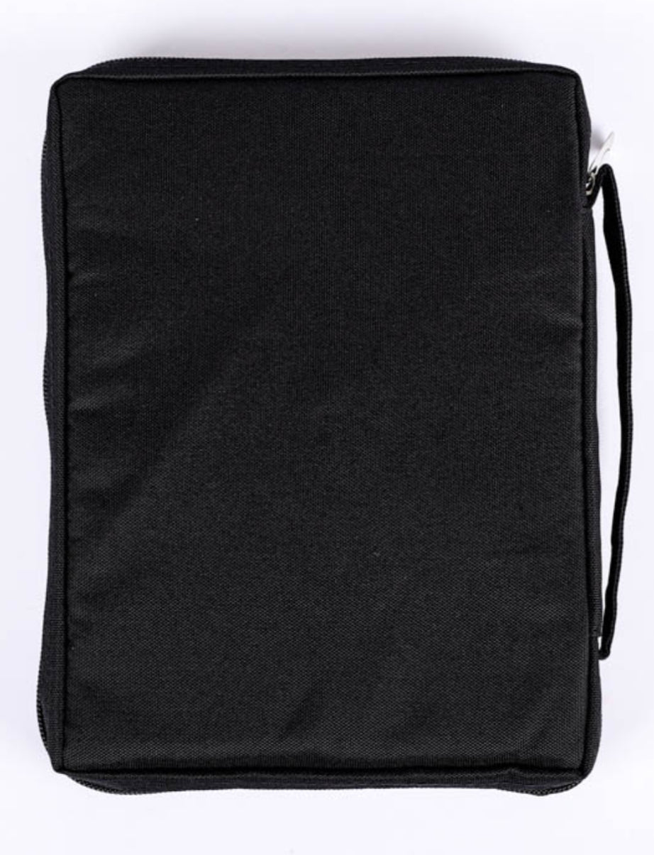 BIBLE COVER CANVAS BLACK PLAIN