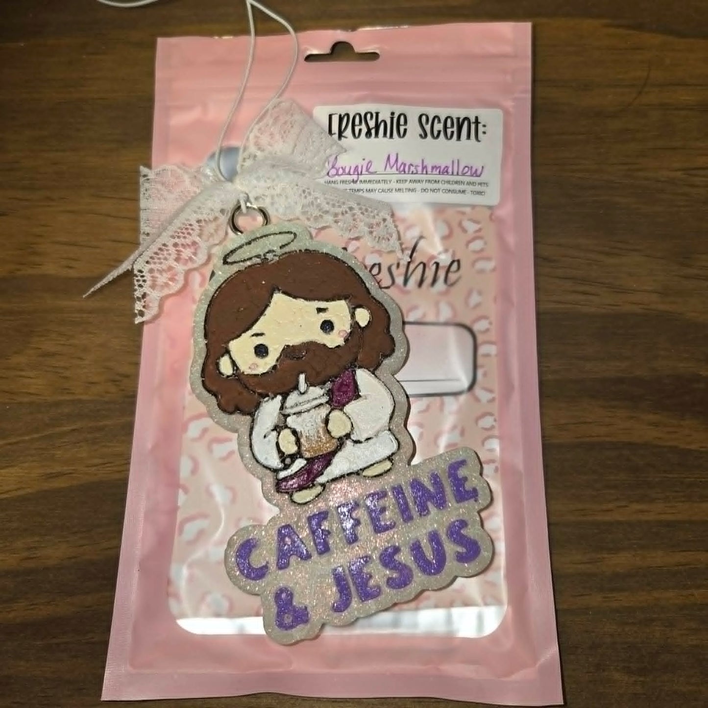 Saving Grace Car Freshie-Caffeine & Jesus