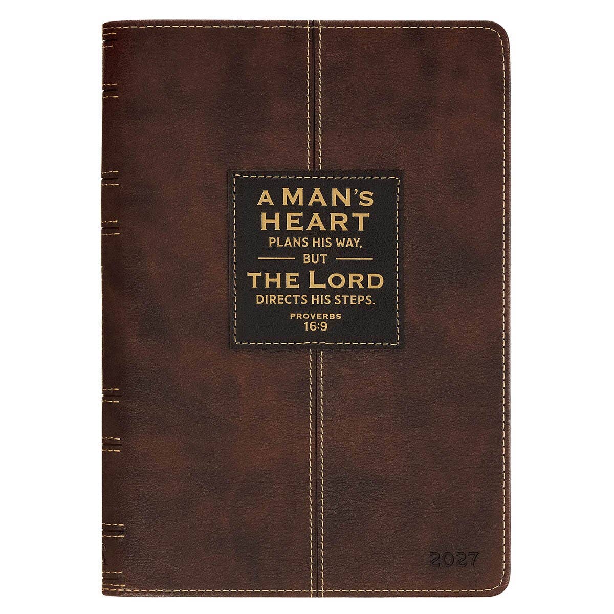 Christian Art Gifts - 2027 Executive Planner A Man's Heart Prov. 16:9