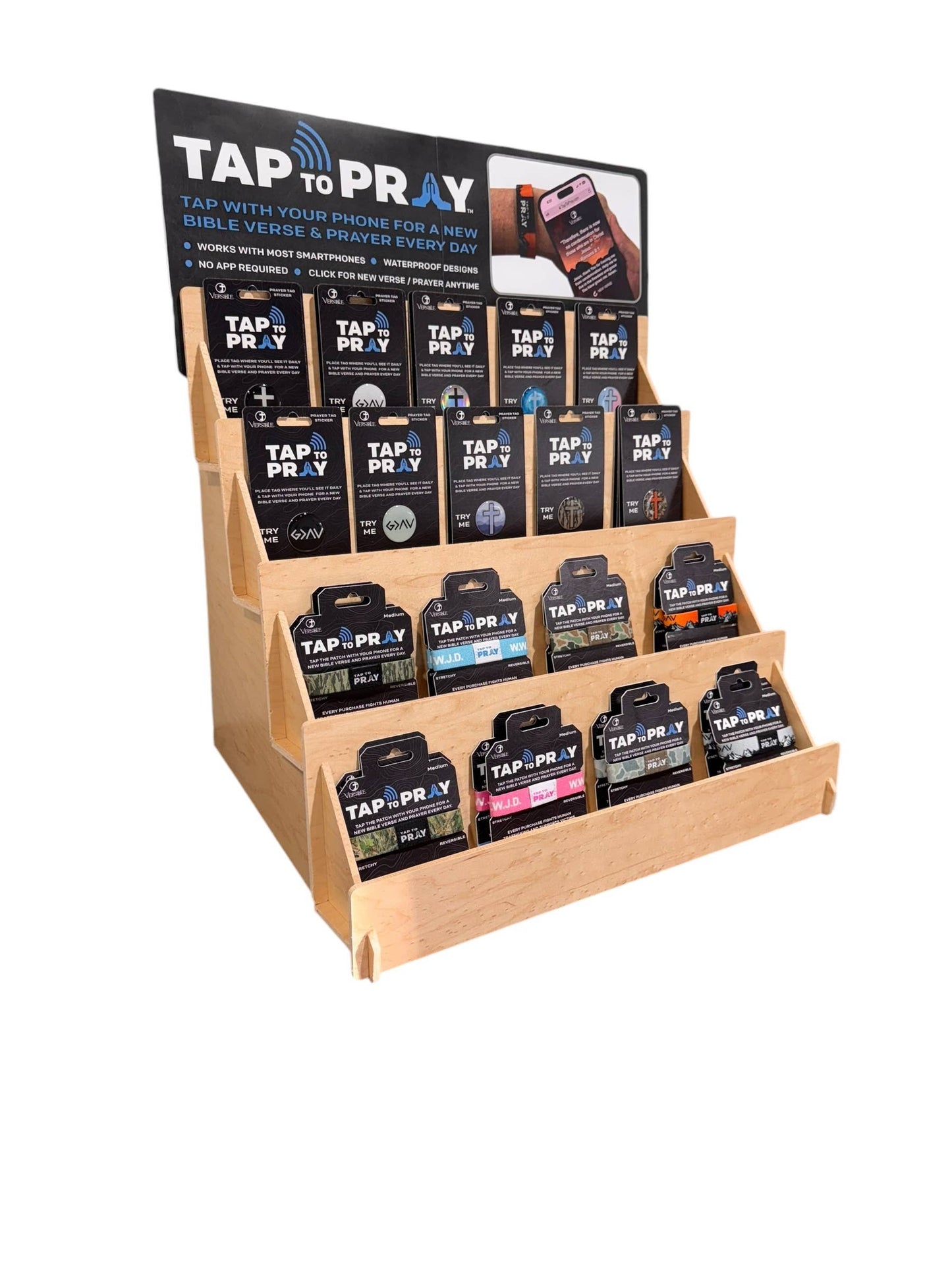 Versible - Tap To Pray™ Wristbands - Forest & Tree Bark Camo