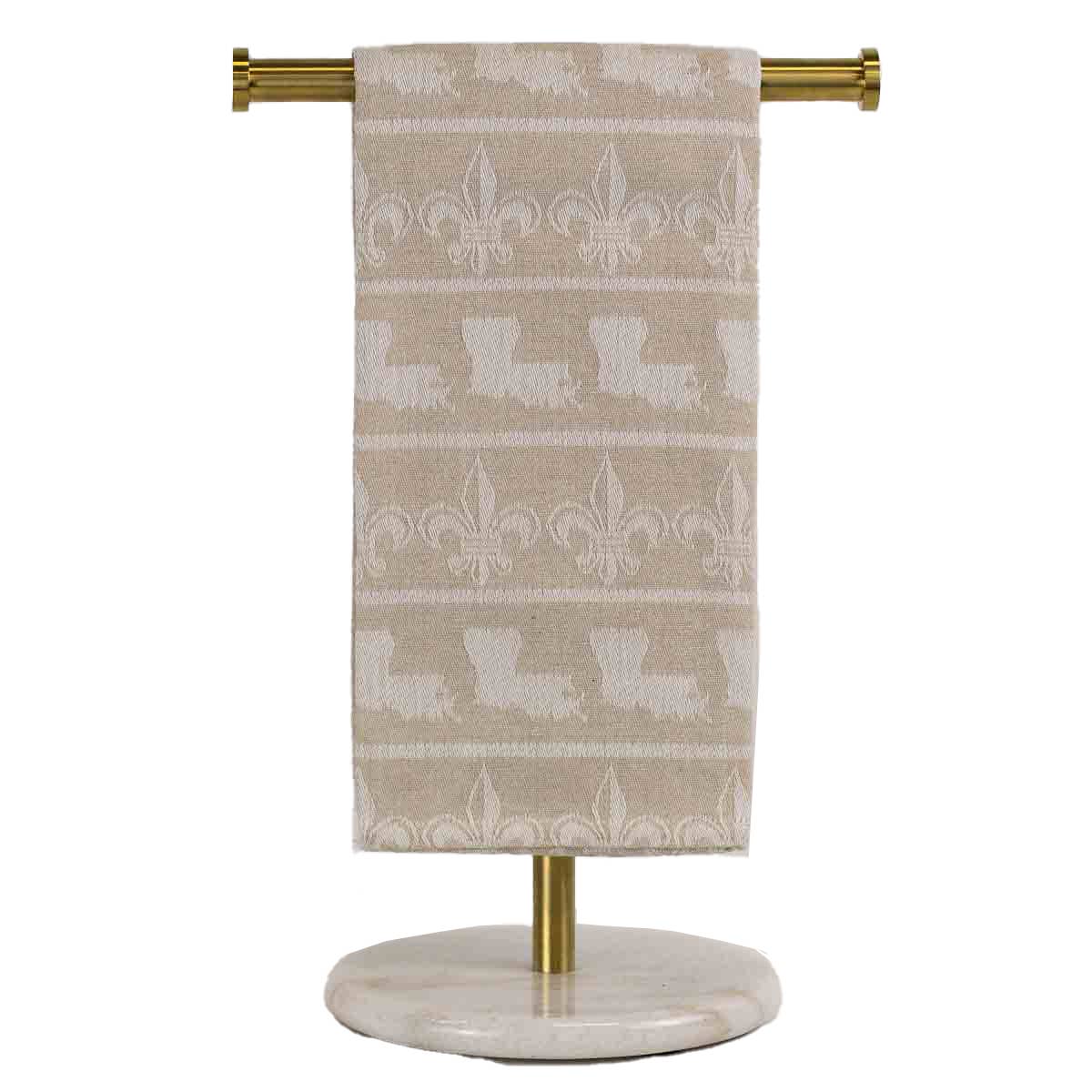 The Royal Standard - Louisiana Fleur Jacquard Hand Towel Taupe 20x28