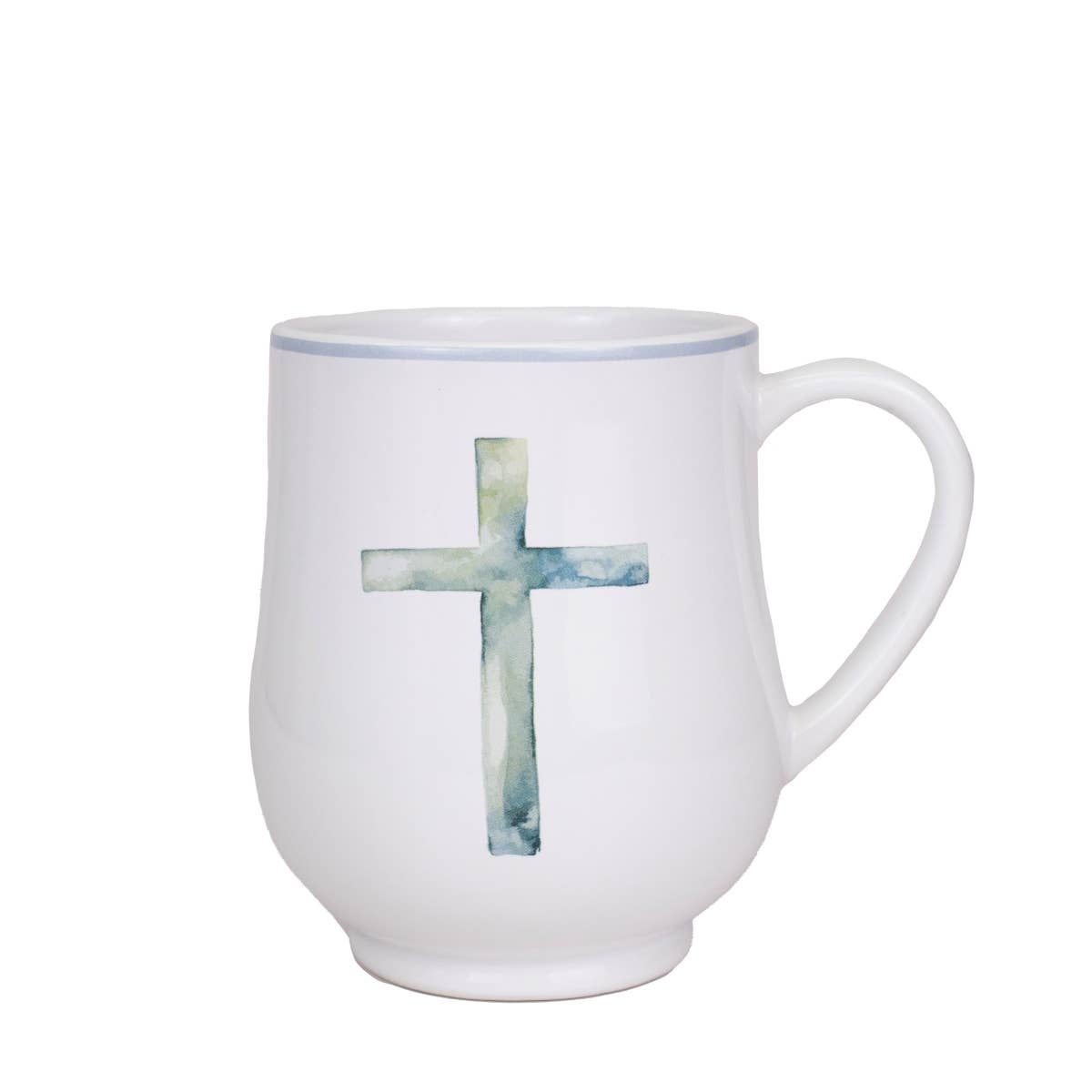 The Royal Standard - Watercolor Cross Mug White/Ice 18oz