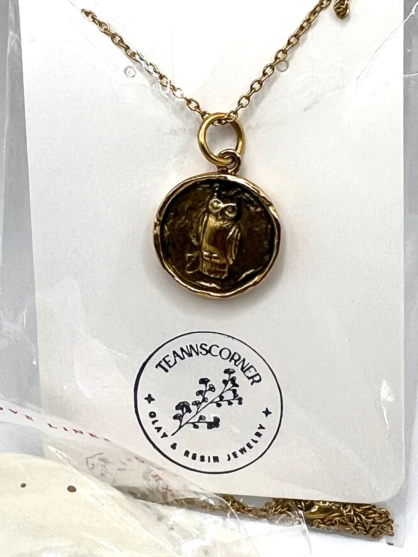 Gold Owl Necklace