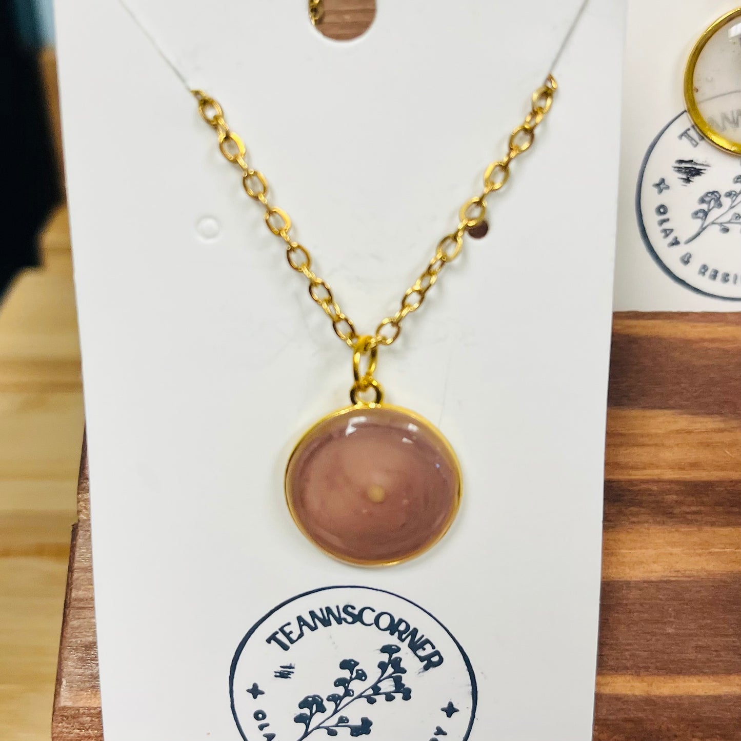 Teannscorner- Mauve/Pink Mustard Seed Necklace