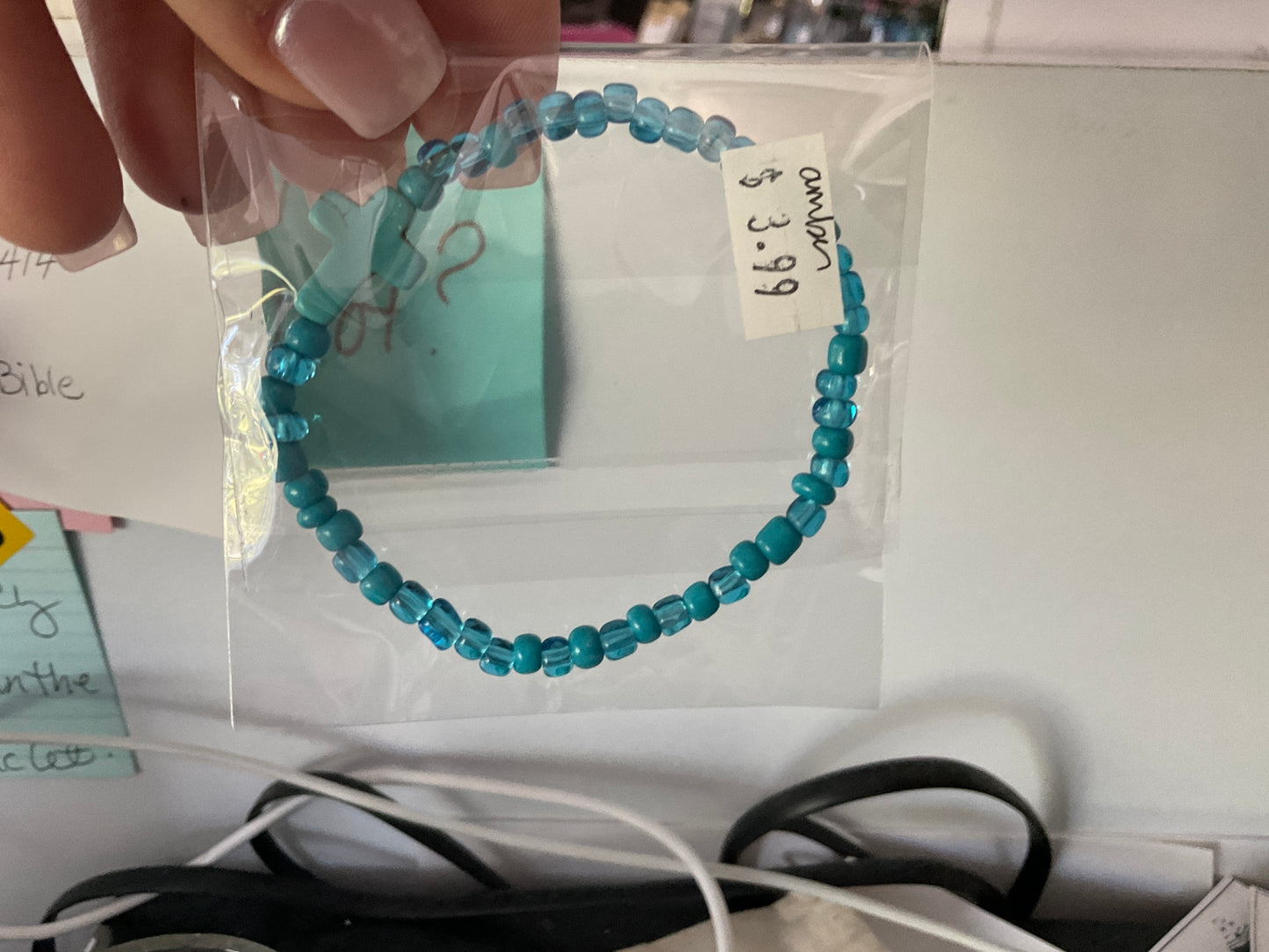 Cross bead bracelet Artwork by amber