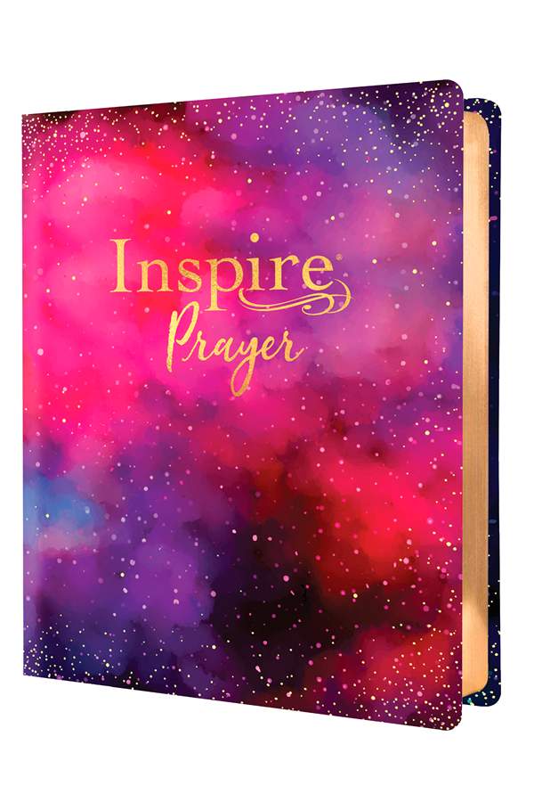 Inspire PRAYER Bible Giant Print NLT, Filament-Enabled Edition (LeatherLike, Purple): The Bible for Coloring & Creative Journaling