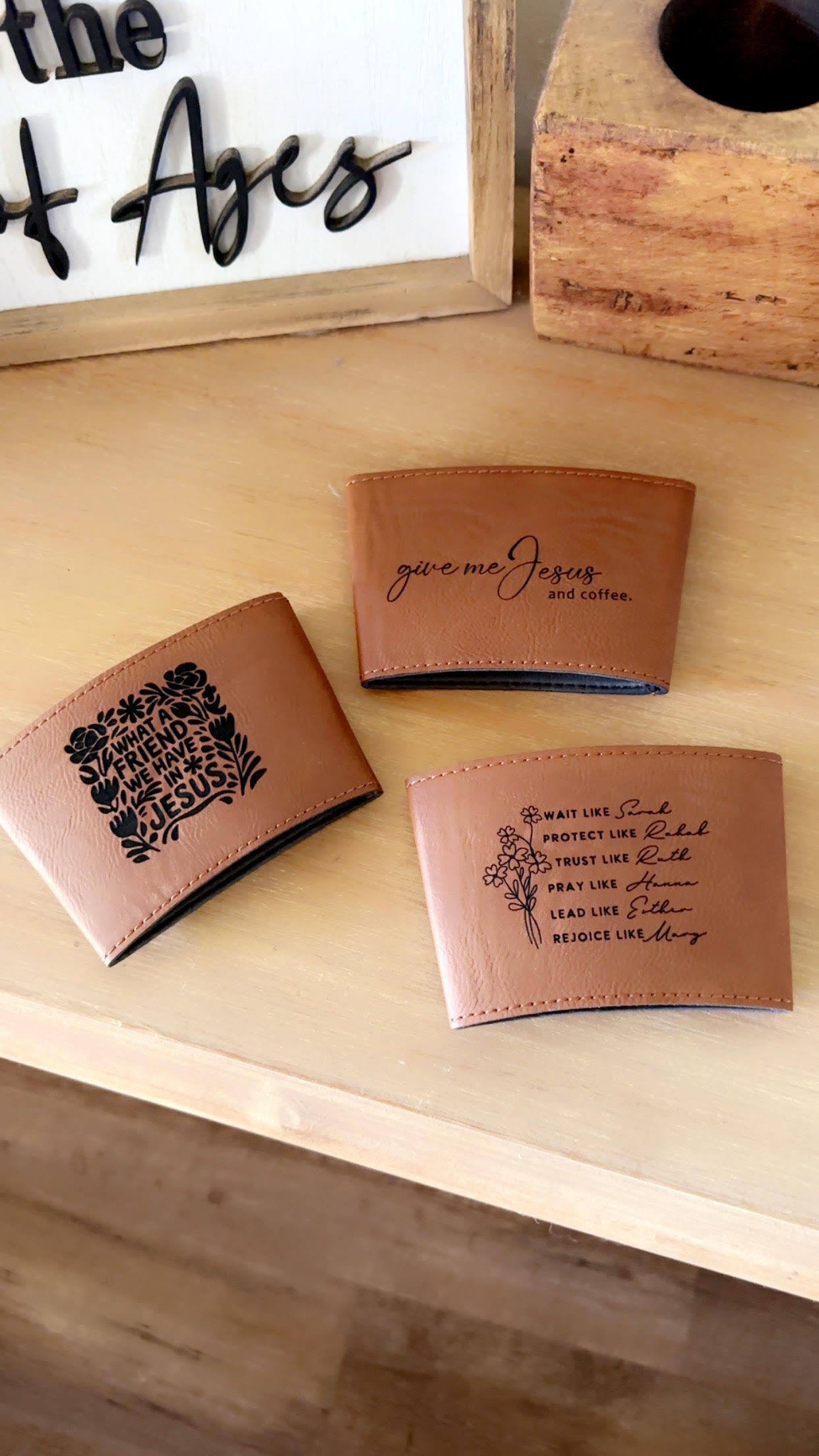 Leather Coffee Sleeves
