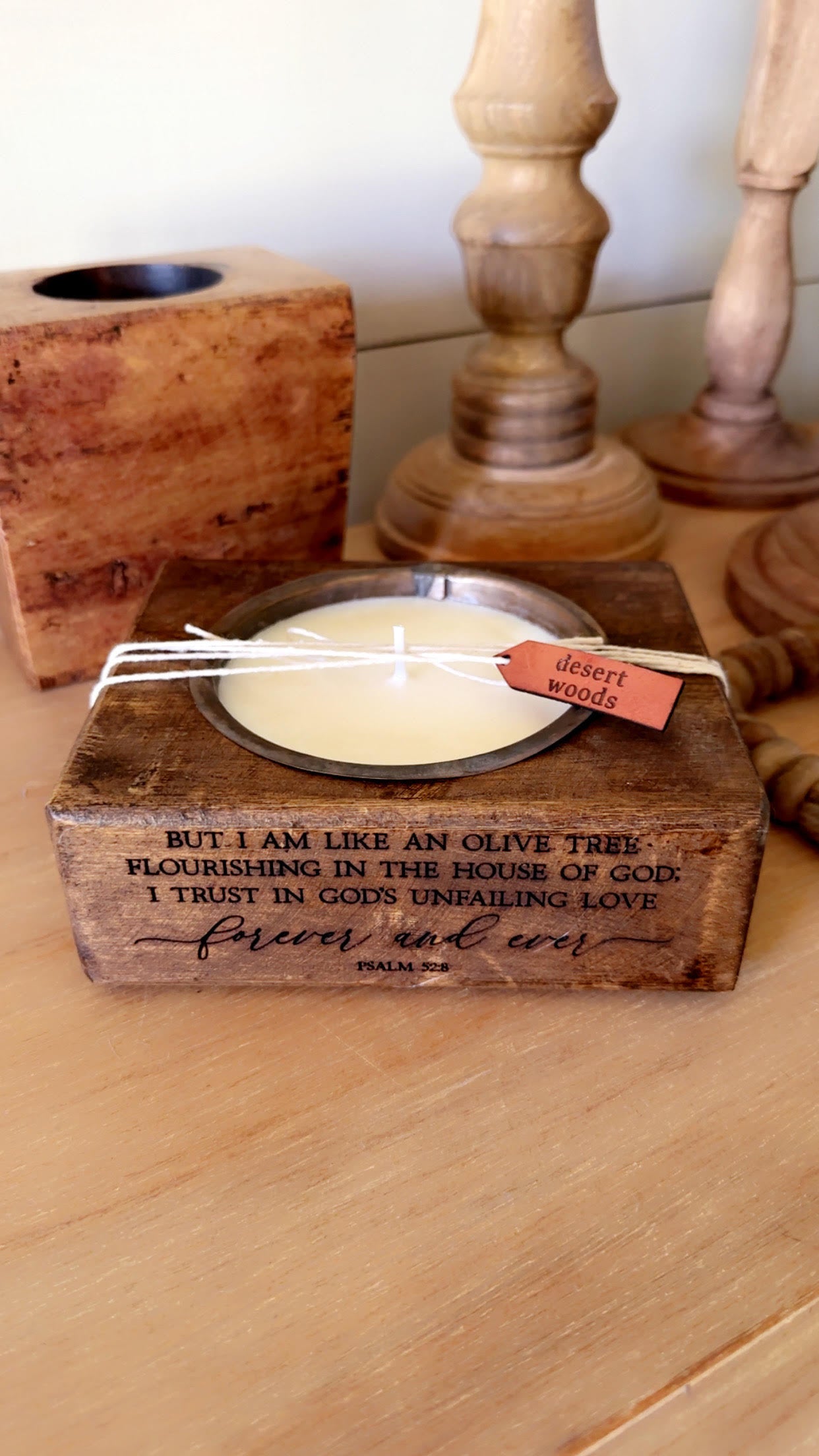 Wooden soy candles