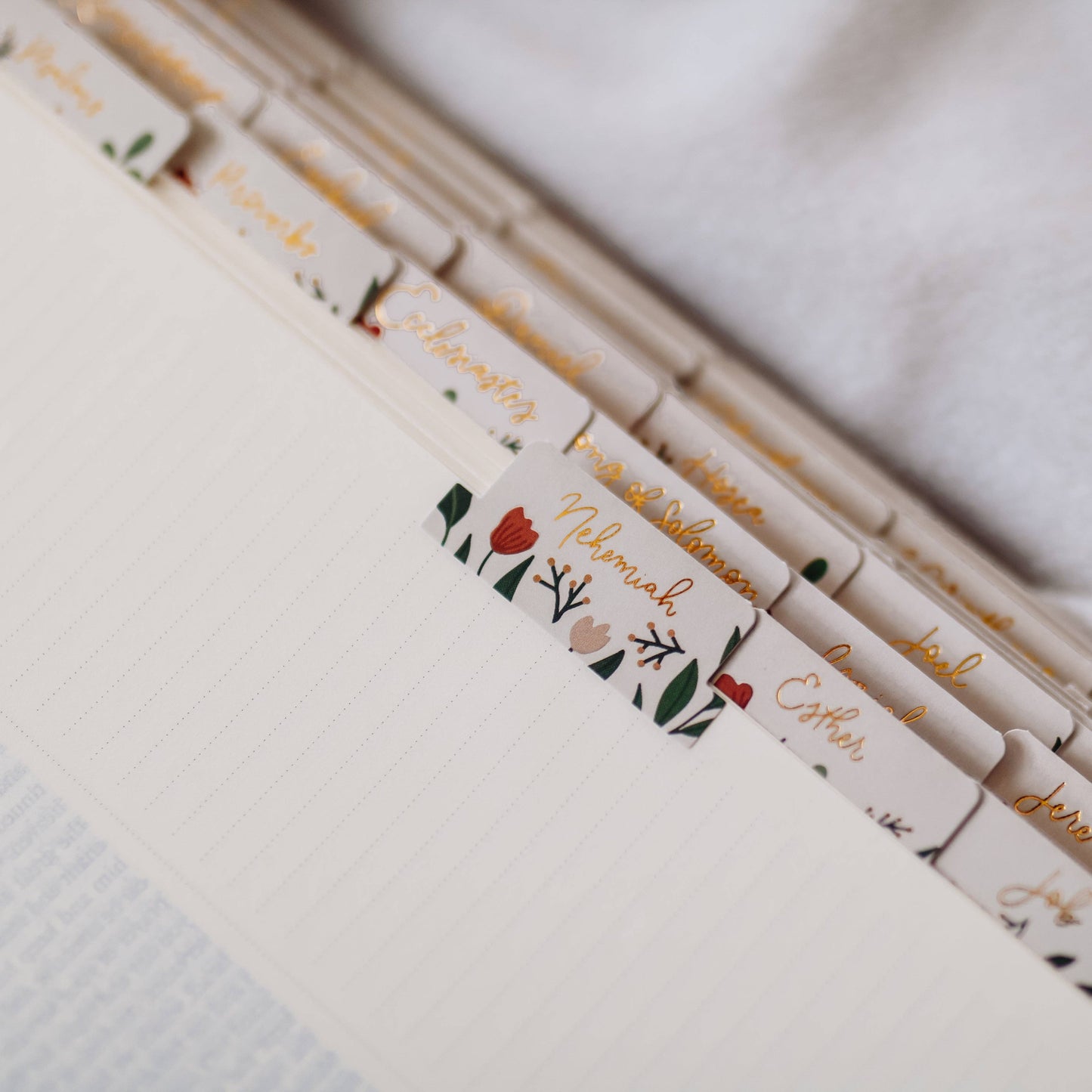 The Daily Grace Co - Rust Floral Bible Tabs