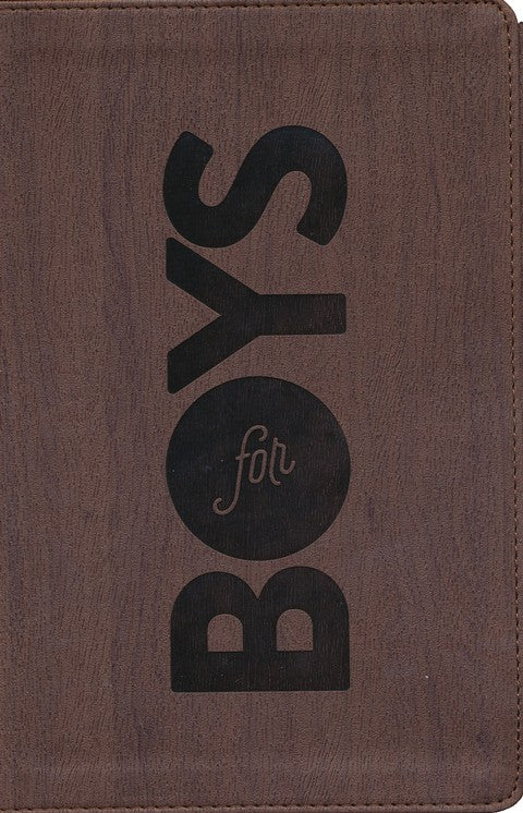 CSB Study Bible for Boys Brown, Wood Design LeatherTouch