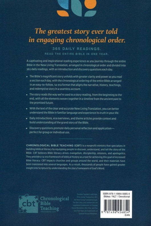 NLT One Year Chronological Study Bible, Hardcover