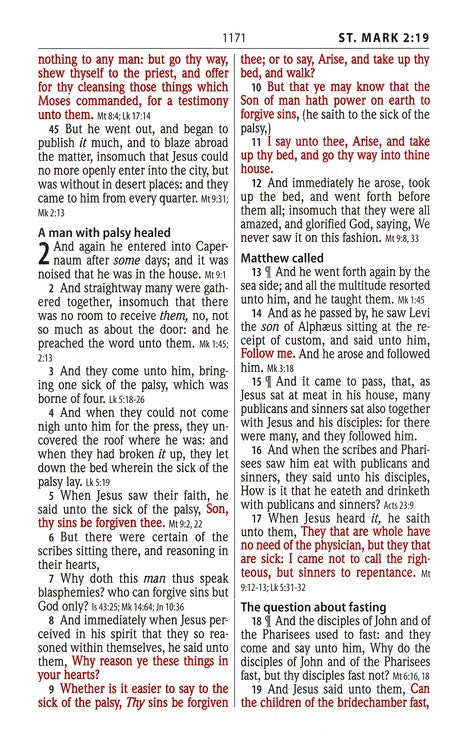 KJV Personal Size Giant Print Reference Bible, imitation leather, black/tan