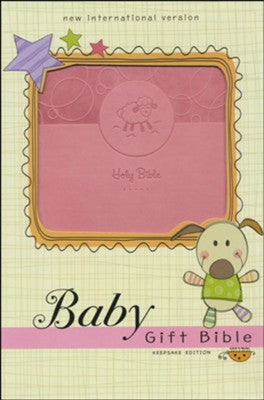 NIV Baby Gift Holy Bible, Leathersoft, Pink, Comfort Print