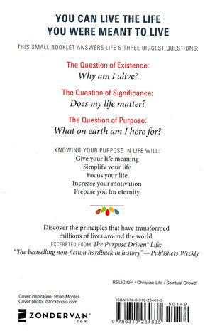 The Purpose-Driven Life: What on Earth Am I Here For? (Booklet)