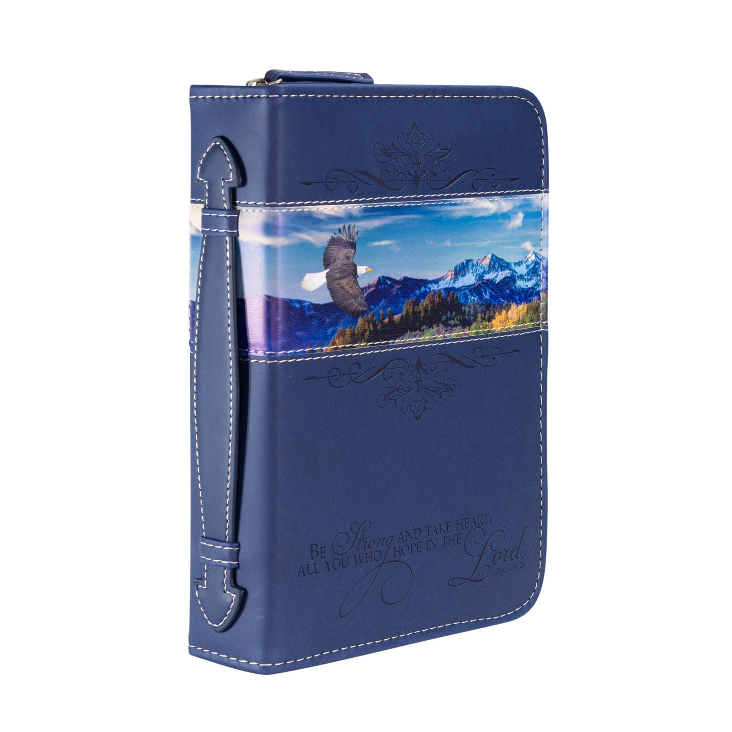 Divinity Boutique - Divine Details: Navy Blue Flying Eagle Bible Cover