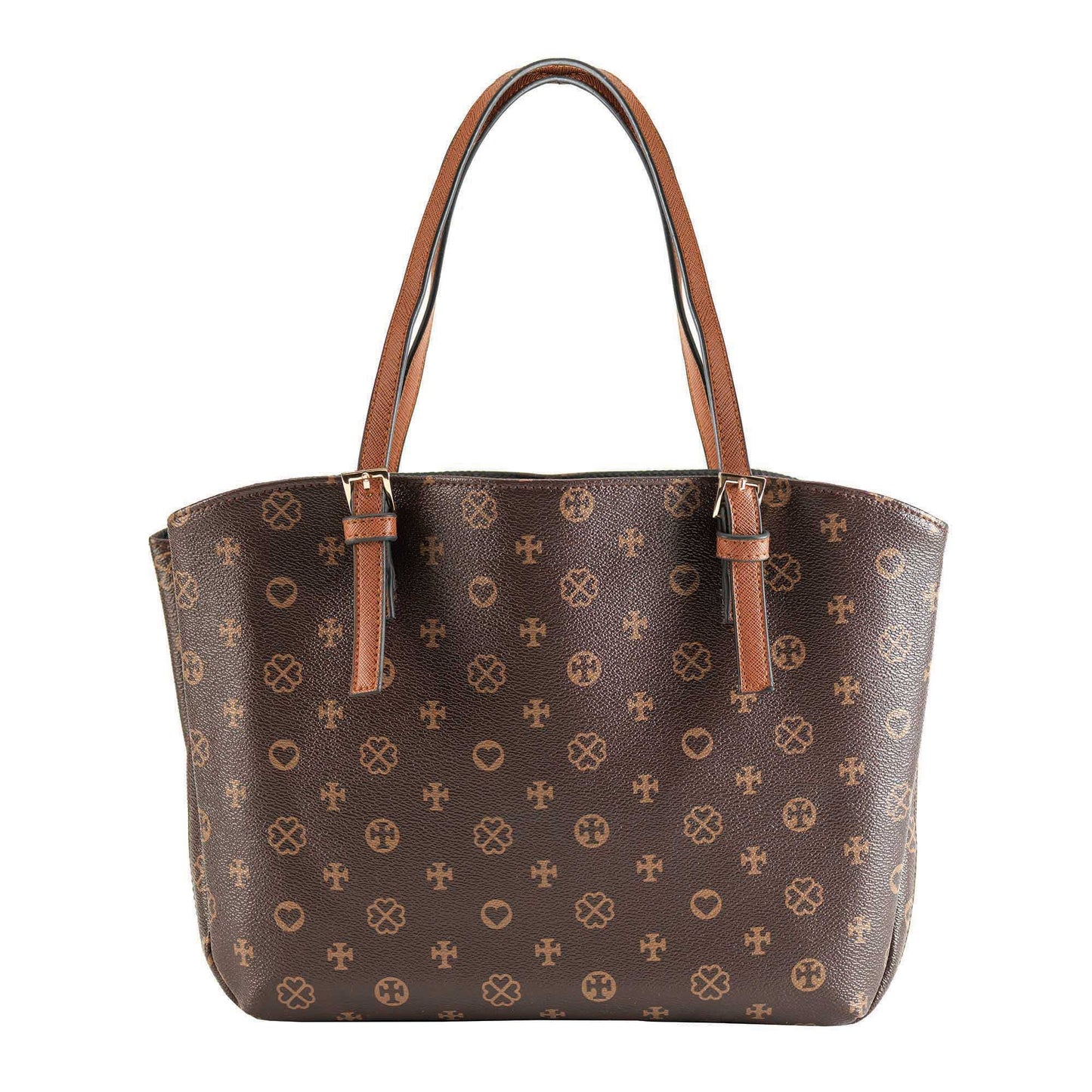 Dicksons - Bible Cover Brown Heart Wedge Large