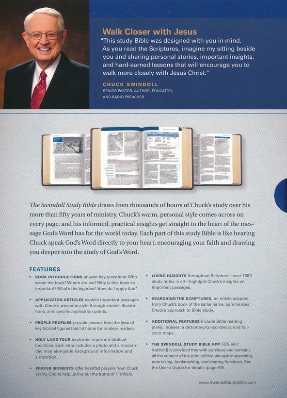 The NLT Swindoll Study Bible, Hardcover