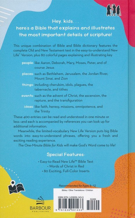 NLV The One-Minute Bible For Kids-Hardcover New Life Version