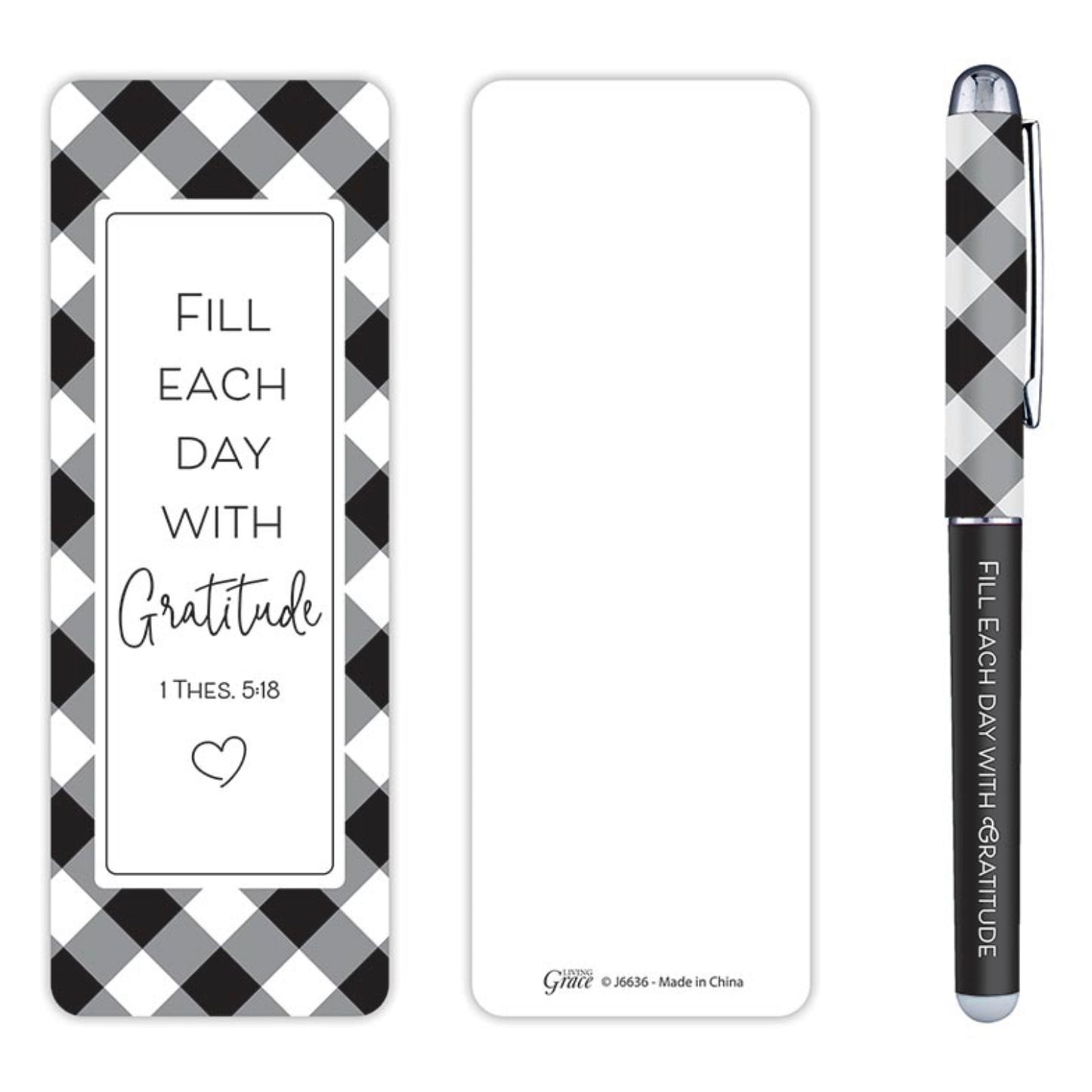 Fill Each Day with Gratitude Gift Pen with Bookmark