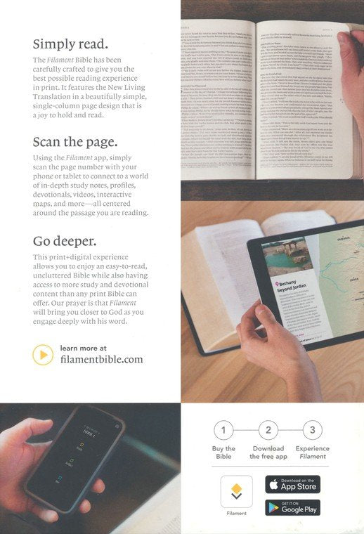 NLT Filament Bible--soft leather-look, teal