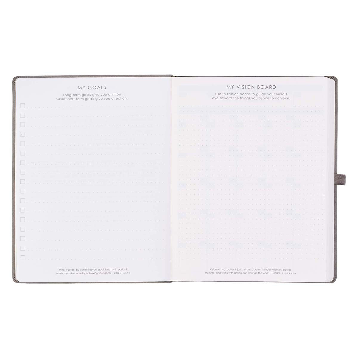 Taupe Faux Leather Baxter Executive Undated Planner