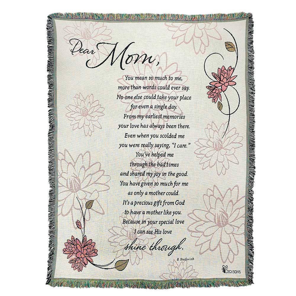 Dicksons - THROW DEAR MOM COTTON 52X68