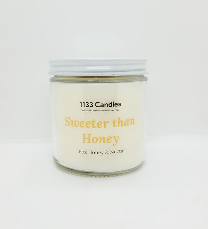 Honey Scented Soy Candle | Sweeter than Honey | Inspirational Gift | Christian Gift