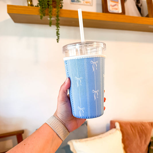 Oak Shore Collective LLC - Grandmillenial Bows | Iced Coffee Sleeve