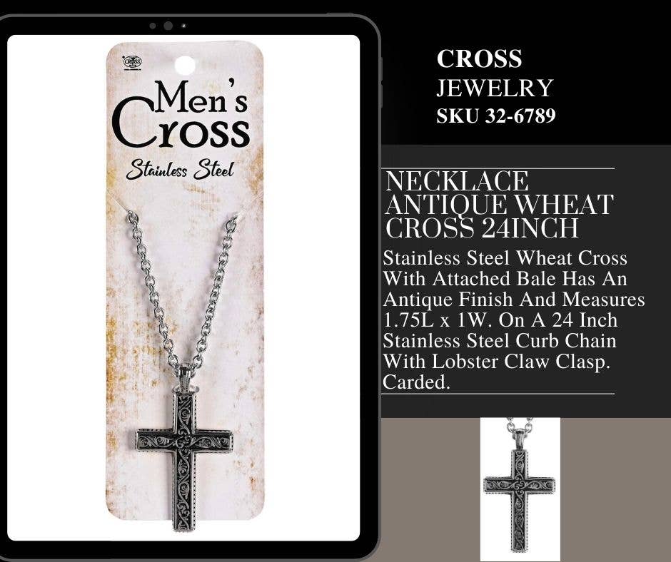 Dicksons - Prepak Necklaces Mens Cross