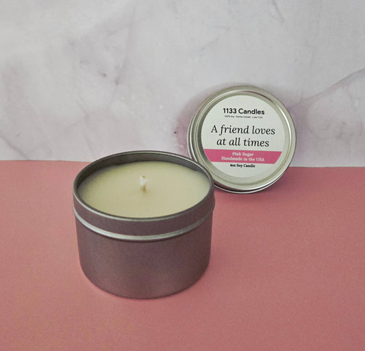1133 Candles - Friend Gift | Friendship Candle | Pink Sugar Candle