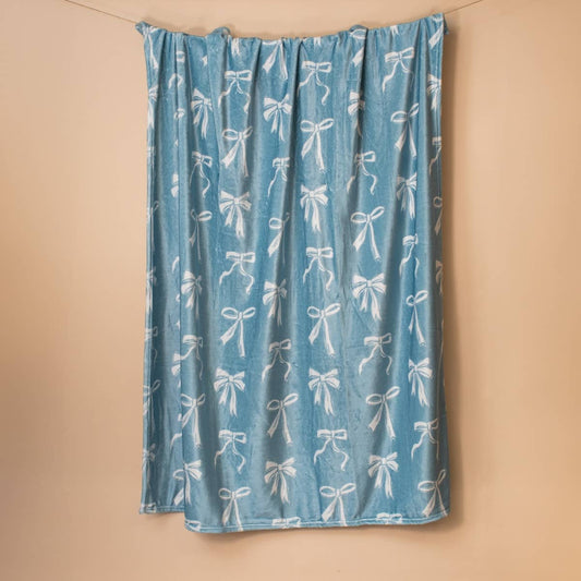 The Royal Standard - Hannah Bow Throw   Light Blue   50x60